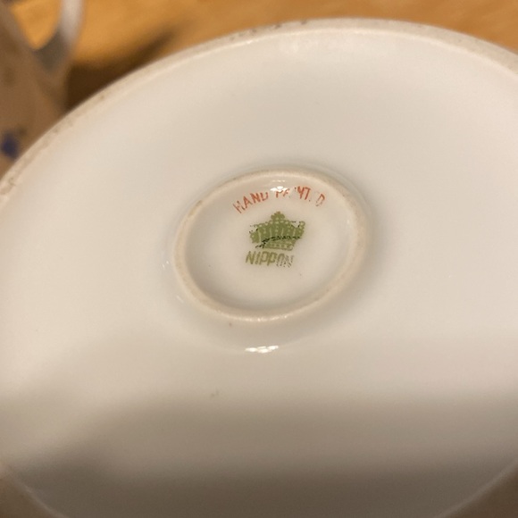 Nippon hand painted cream and sugar set - Picture 9 of 10